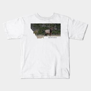 Montana- Rocky Mountain Elk Kids T-Shirt